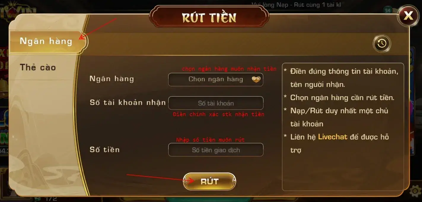 Hướng dẫn rút tiền Iwin về tài khoản Hướng dẫn rút tiền Iwin về tài khoản